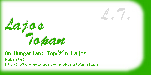 lajos topan business card
